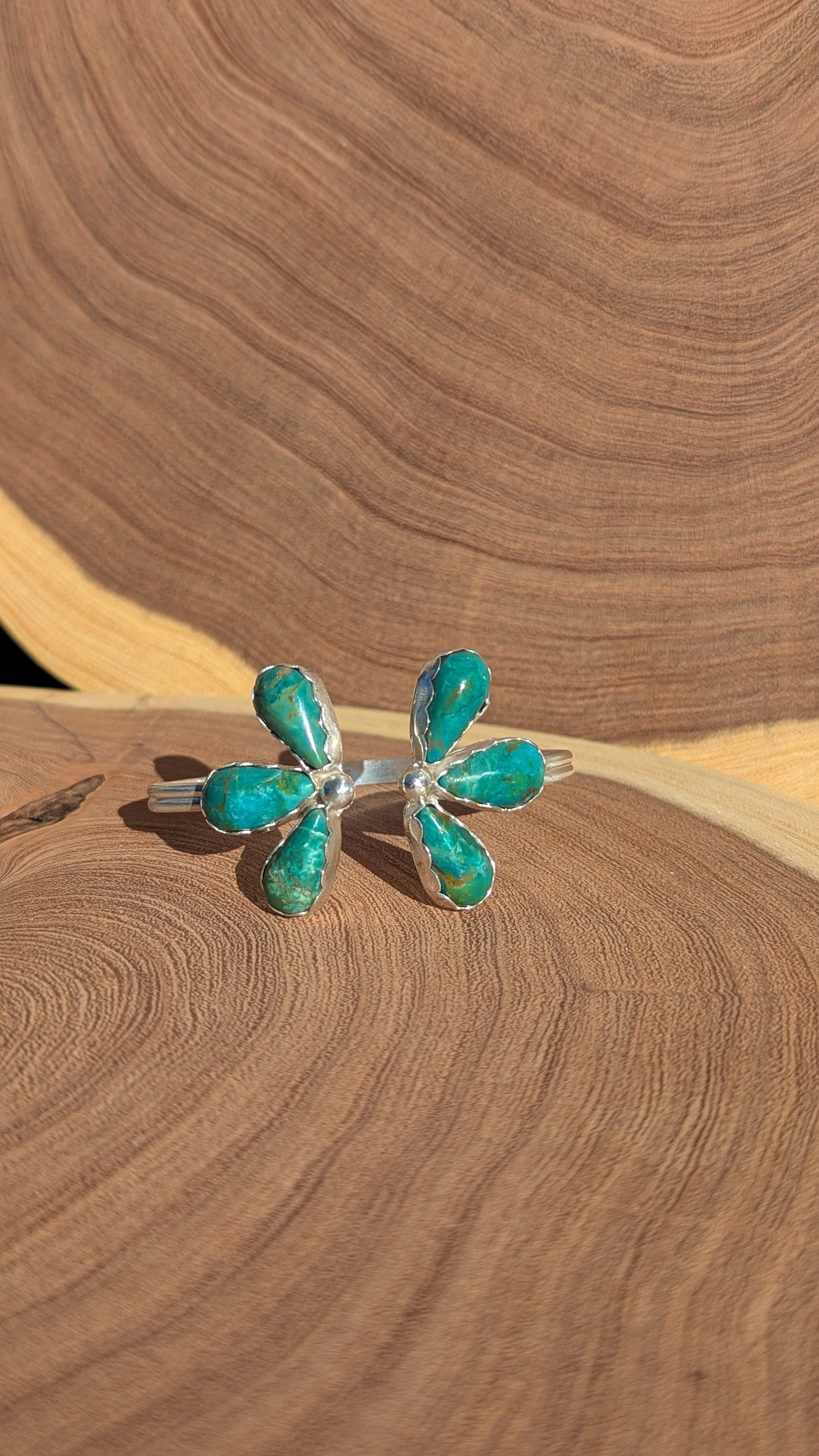 Turquoise Blossom Cuff