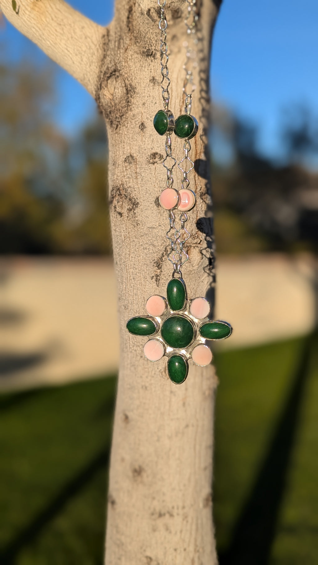 🌸🐎 Blushing Bronco Necklace 🐎🌸