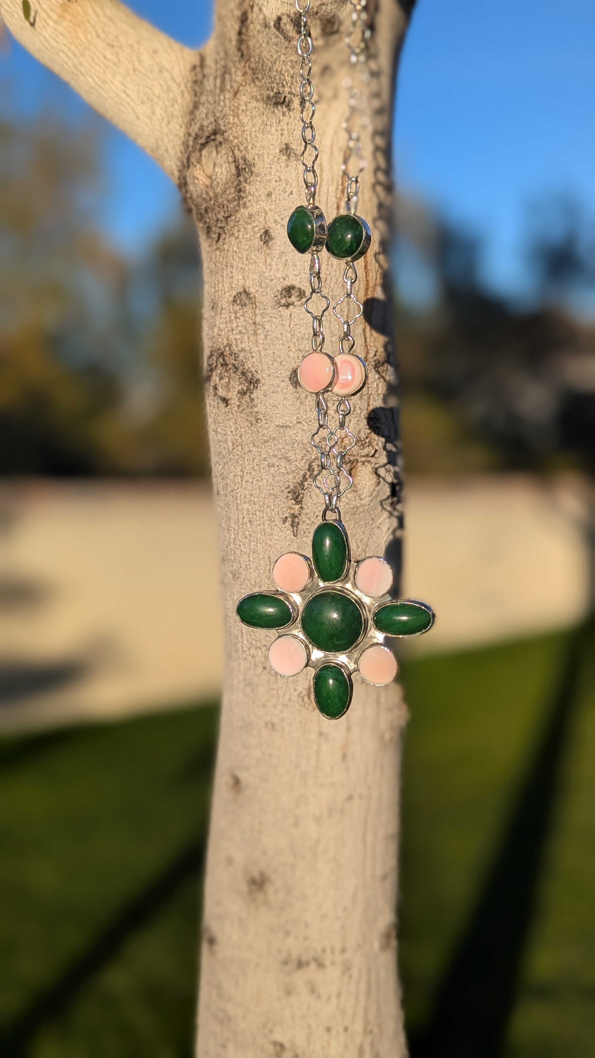 🌸🐎 Blushing Bronco Necklace 🐎🌸