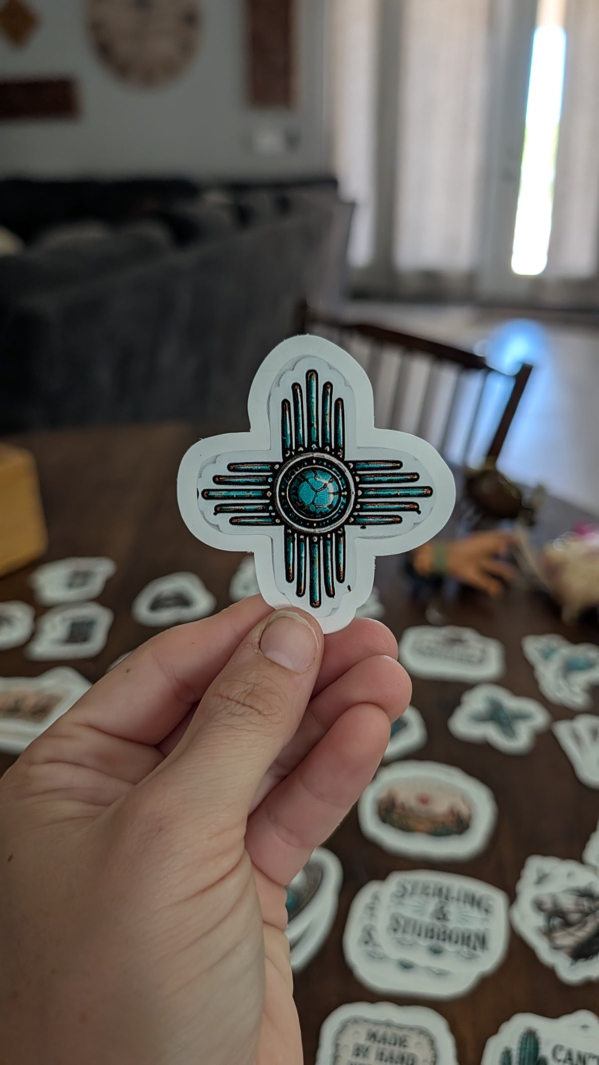 The Turquoise Cross Sticker