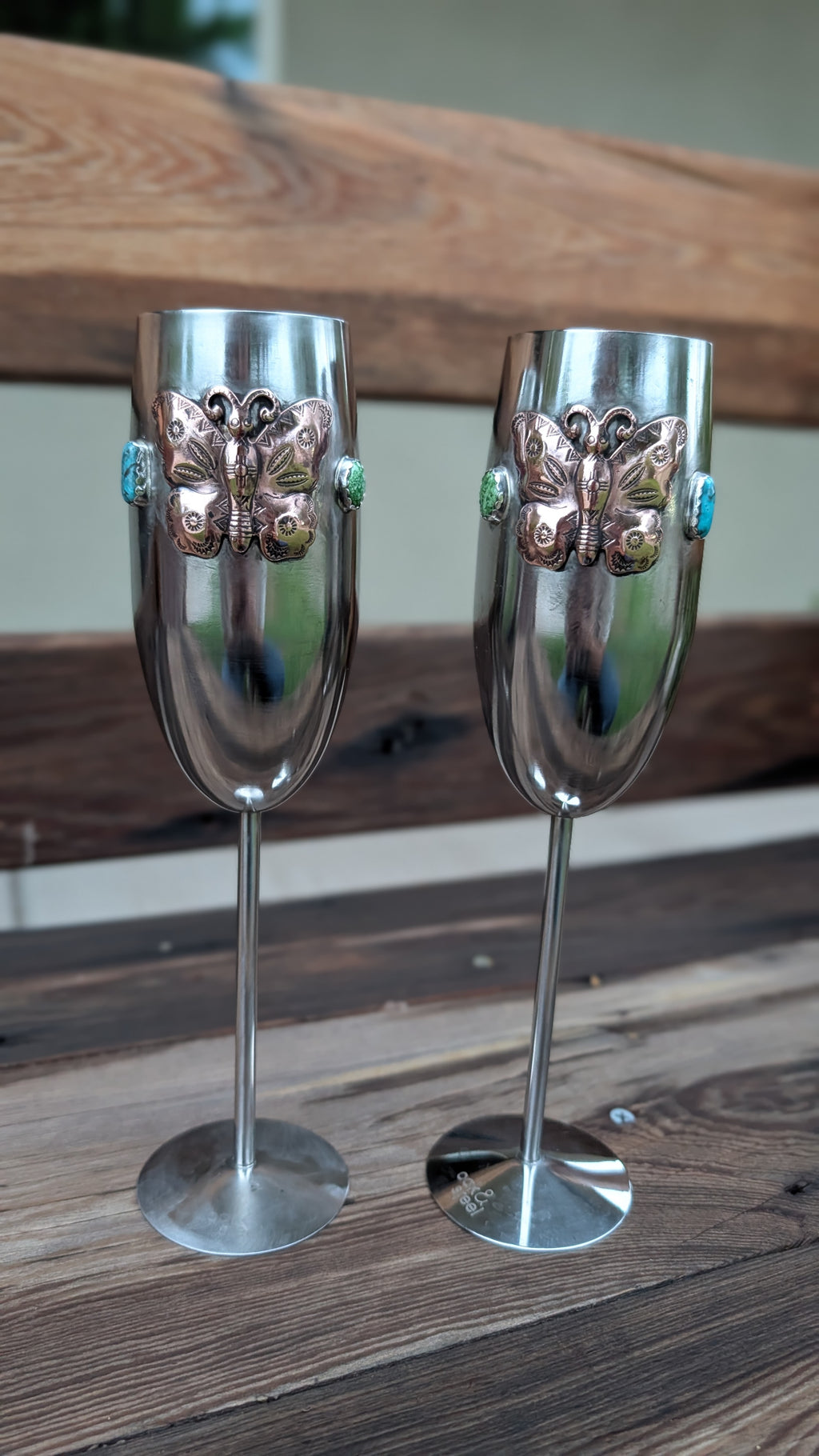 🦋 The Desert Butterfly Champagne Flutes🦋