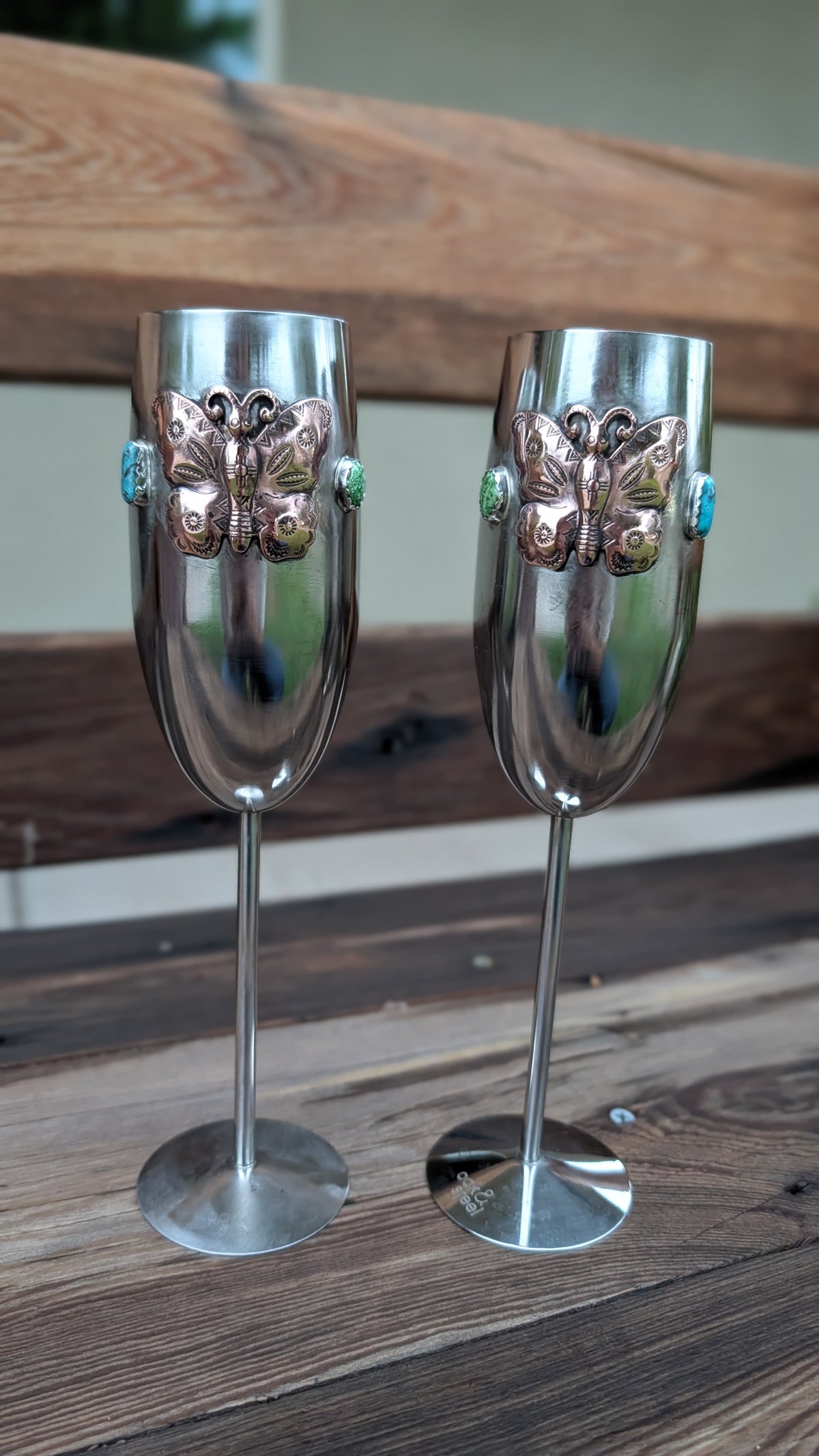 🦋 The Desert Butterfly Champagne Flutes🦋