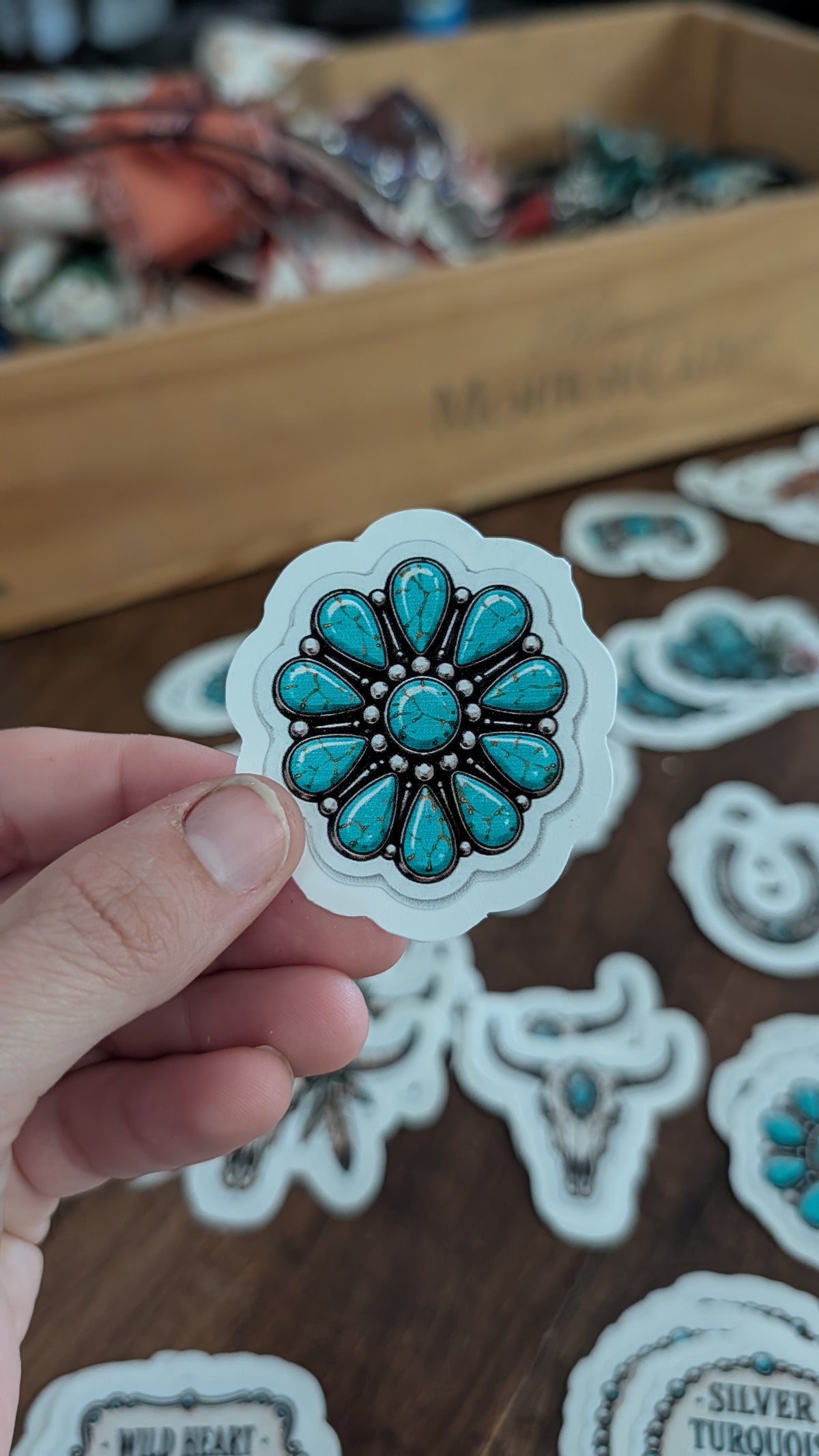 Turquoise Bloom Sticker