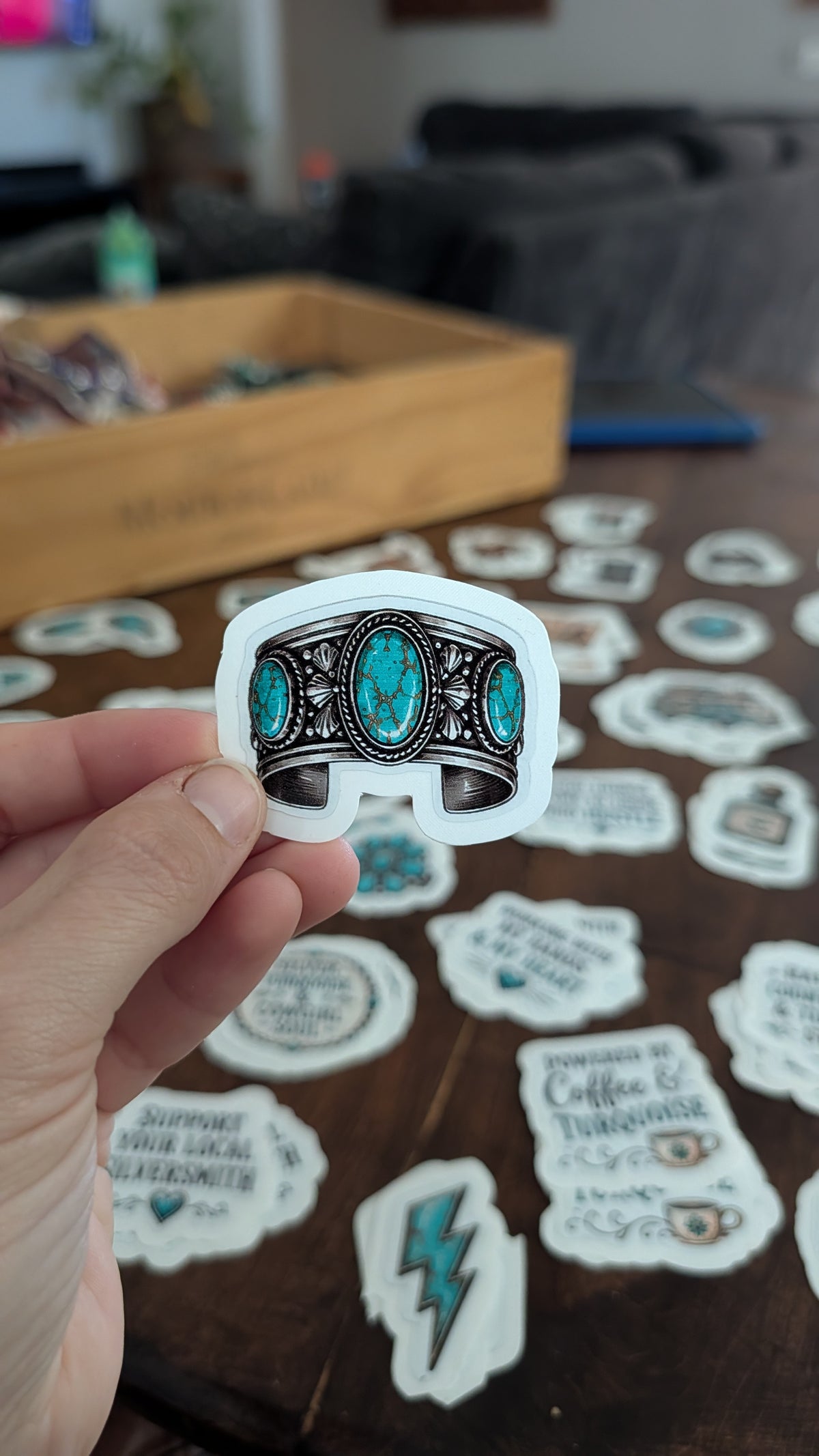 The Turquoise Stunner Cuff Sticker