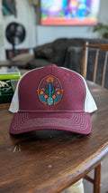 TC Stone & Silver Trucker Hats- maroon