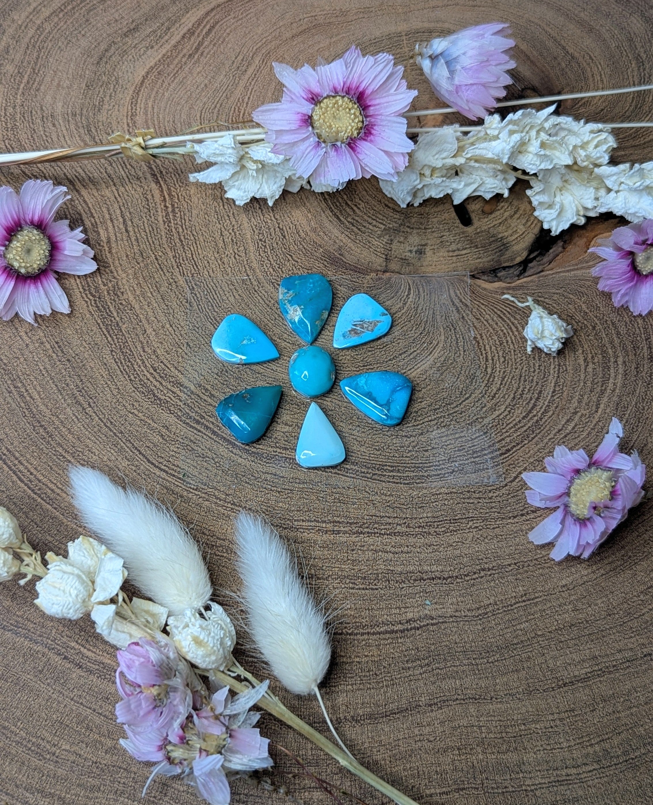 Mixed Turquoise Flower Set