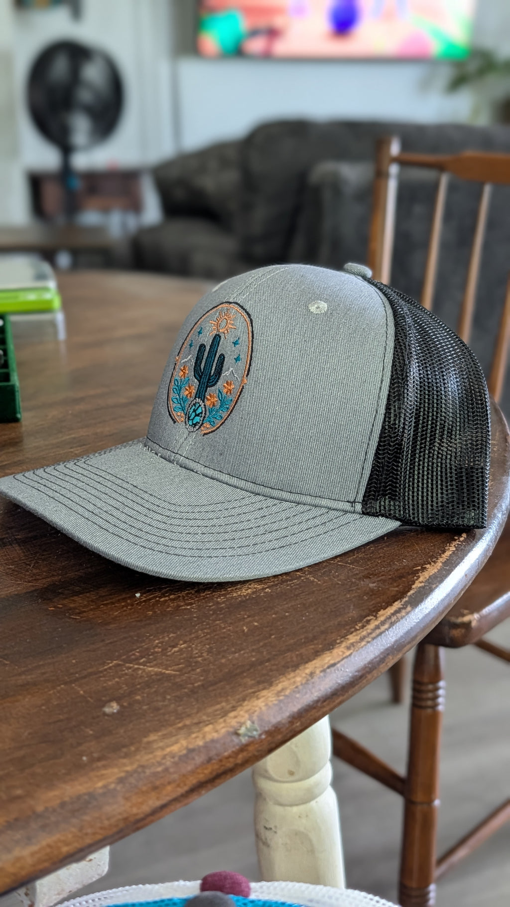 TC Stone & Silver Trucker Hats- grey and black