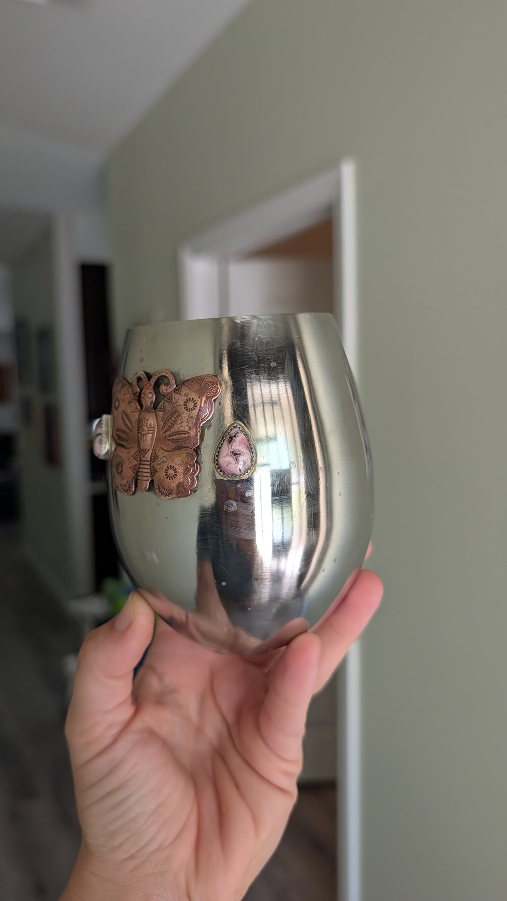 The Desert Butterfly Wine Glass