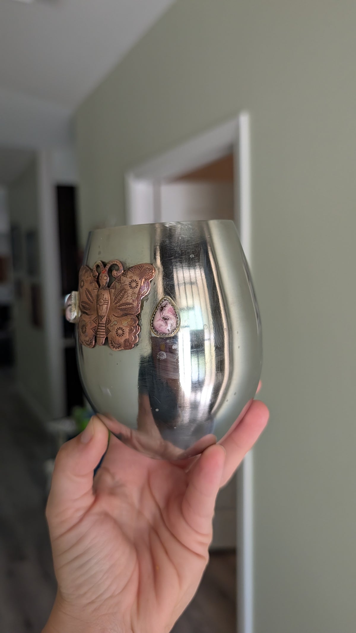 The Desert Butterfly Wine Glass