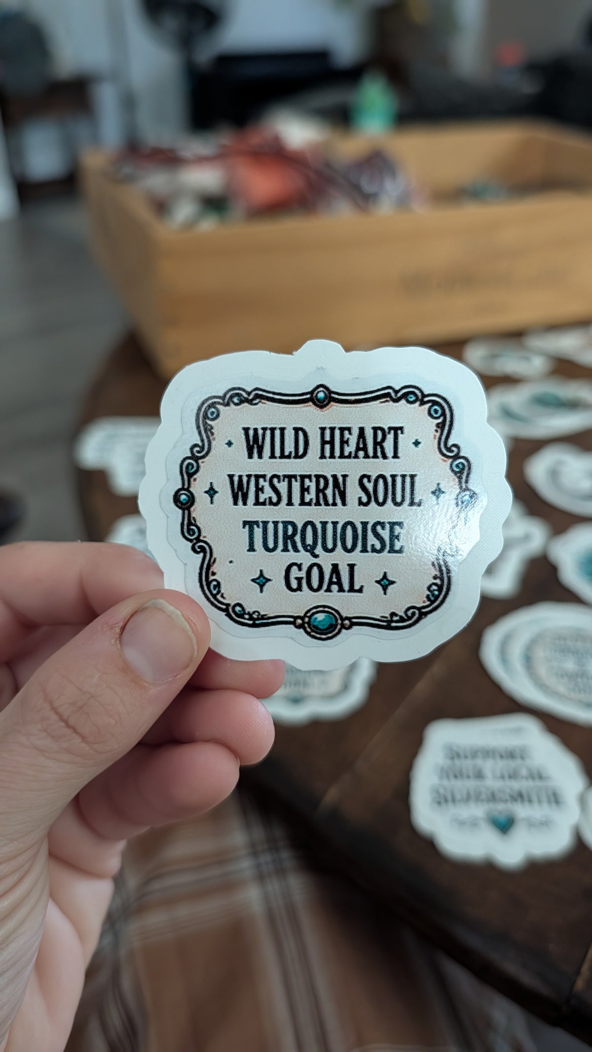 Turquoise Goal Sticker