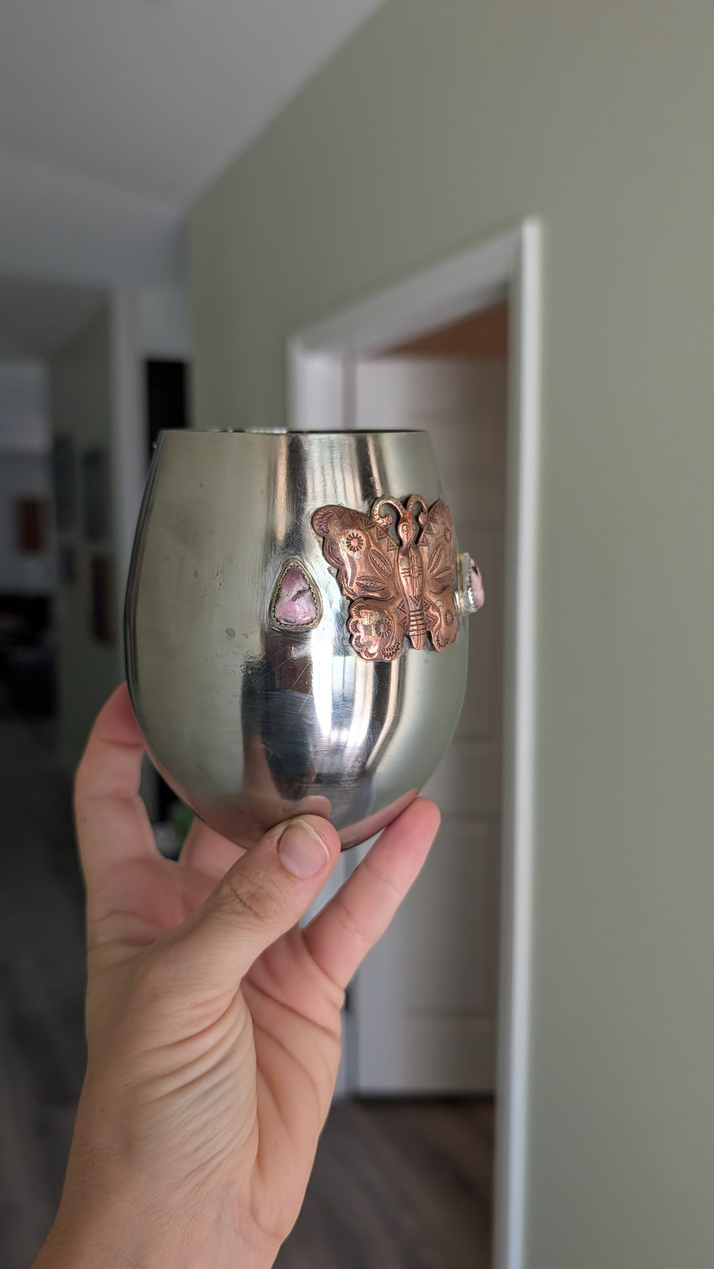 The Desert Butterfly Wine Glass