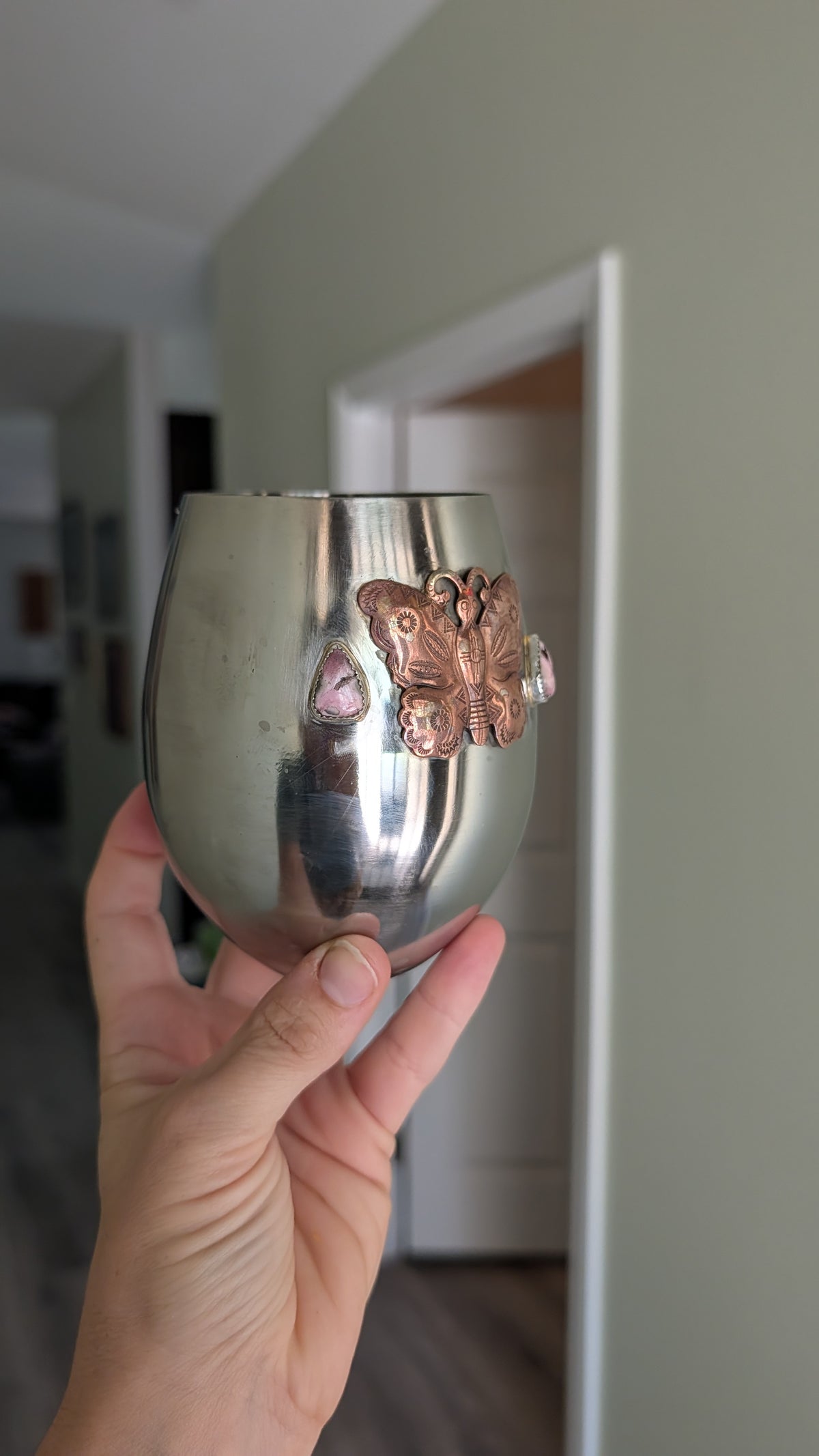 The Desert Butterfly Wine Glass