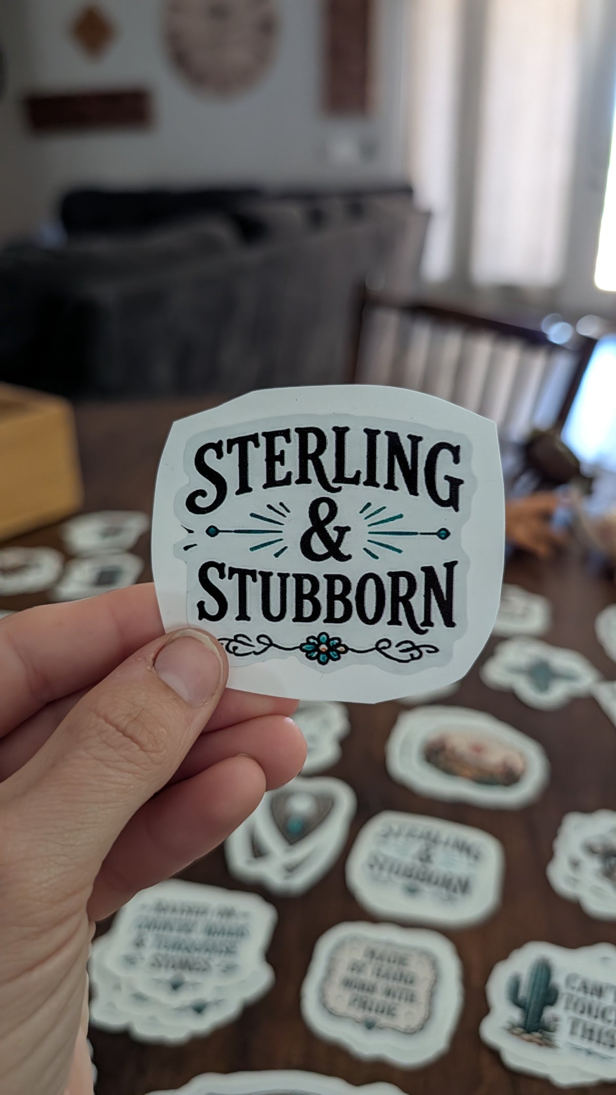 Sterling and Stubborn Sticker