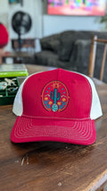 TC Stone & Silver Trucker Hats- Red and White