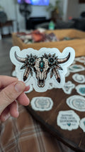 Turquoise and Bone Sticker