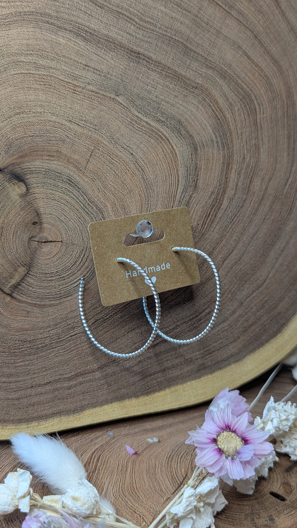 ✨ Classic Twisted Silver Hoops ✨ Medium
