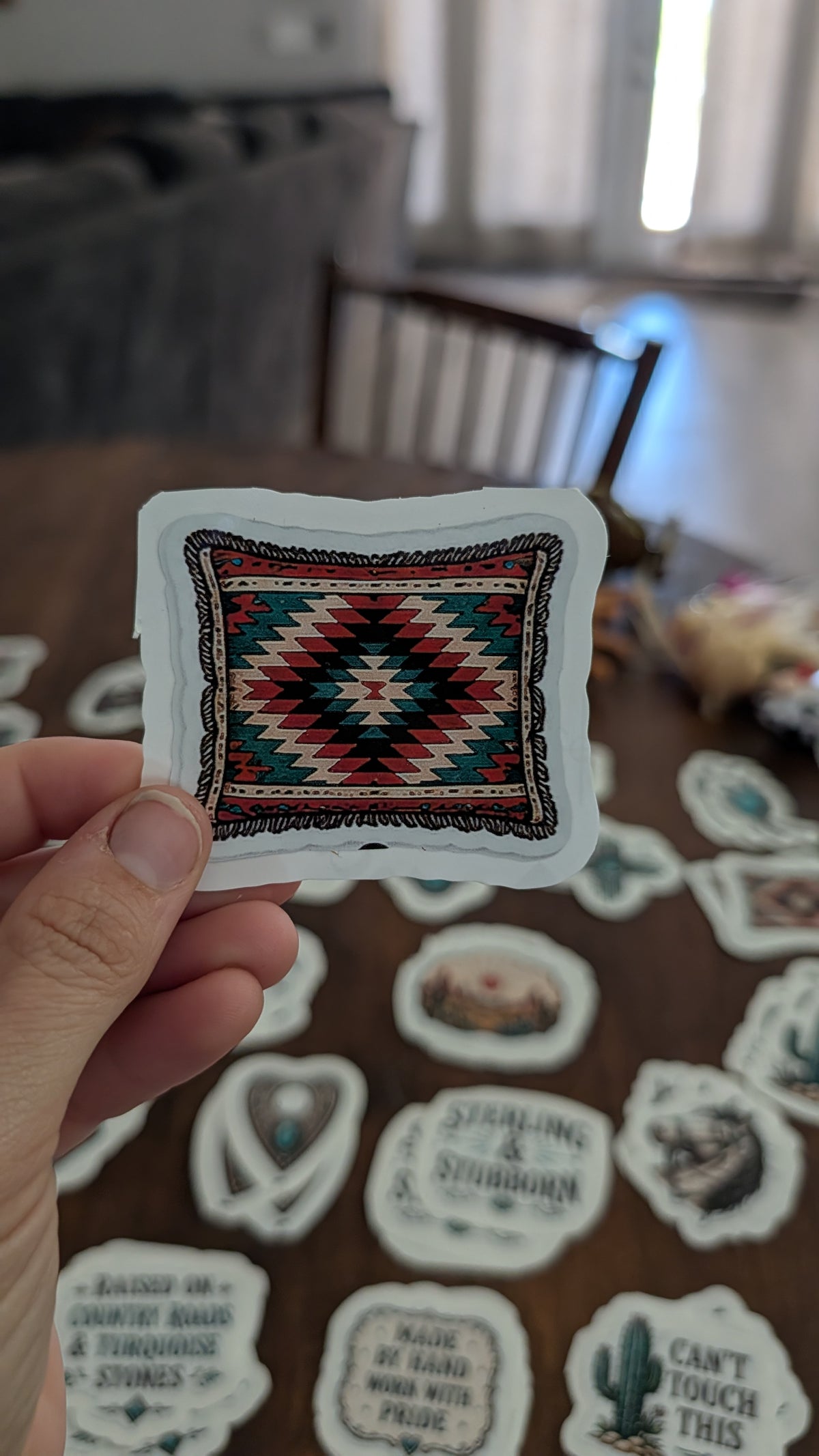 The Western Pillow Sticker