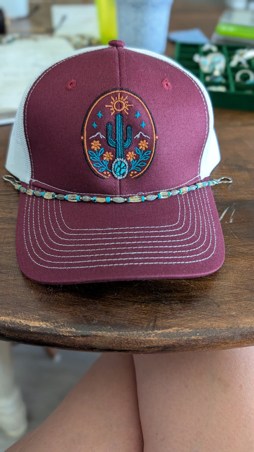 Labradorite, Citrine and Turquoise Hat Band