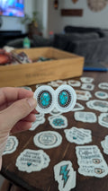 The Turquoise Studs Sticker