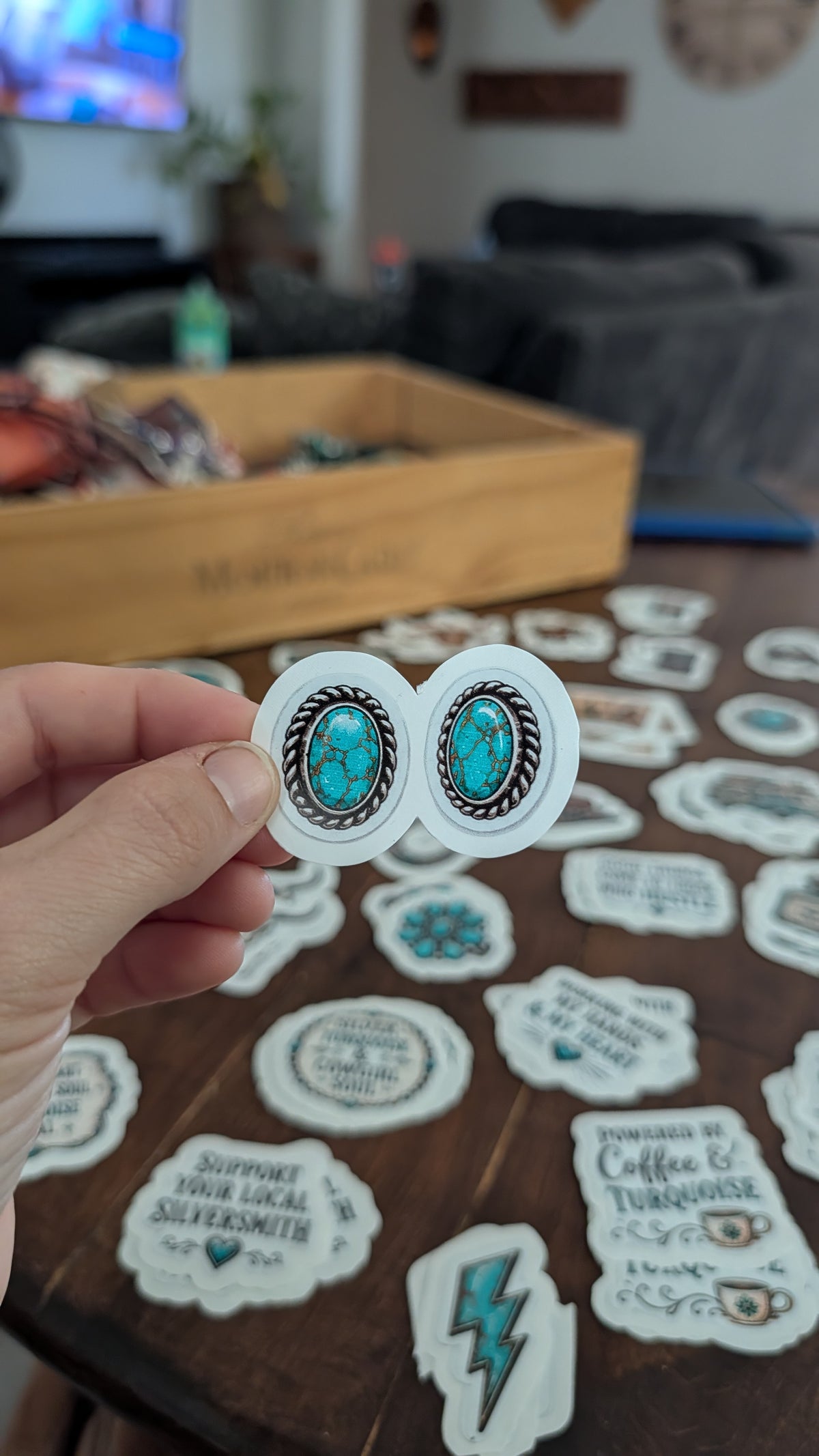 The Turquoise Studs Sticker