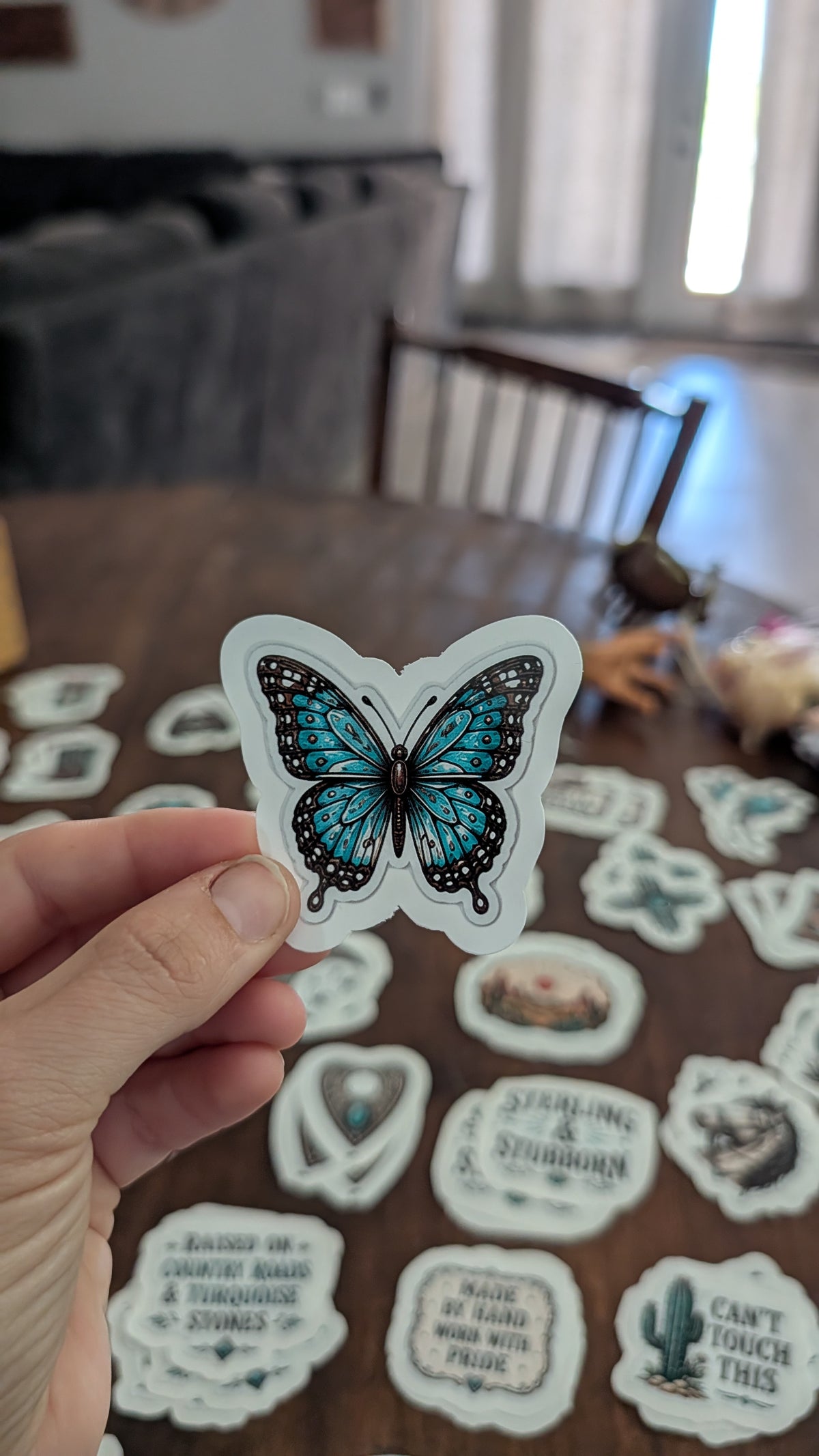 The Turquoise Butterfly Sticker